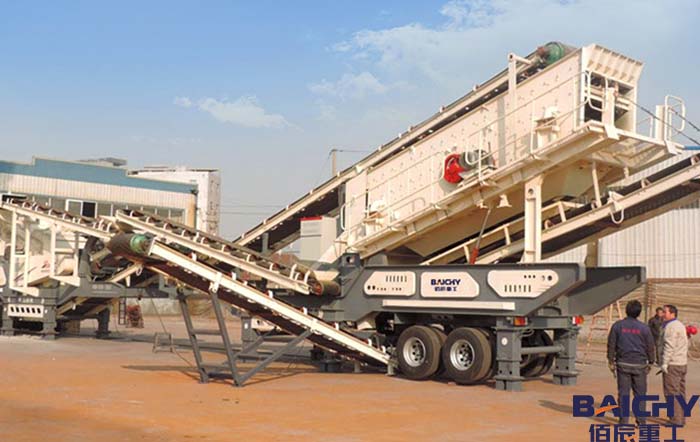 輪胎移動(dòng)式碎石機(jī)，一體化作業(yè)效率高